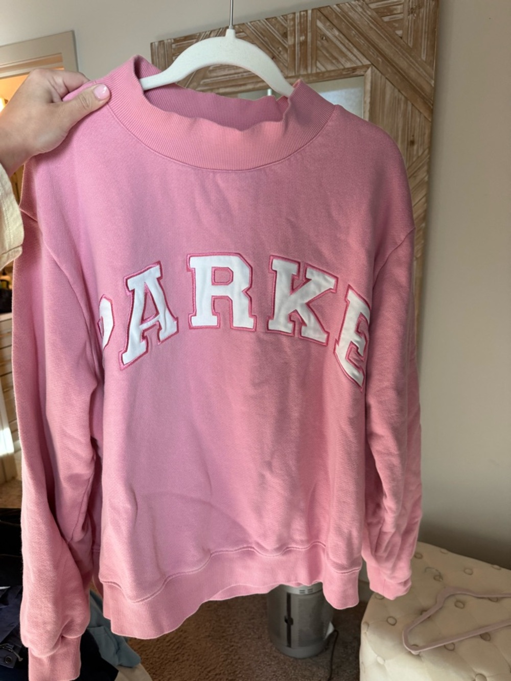 PARKE Pink Mockneck Sweatshirt